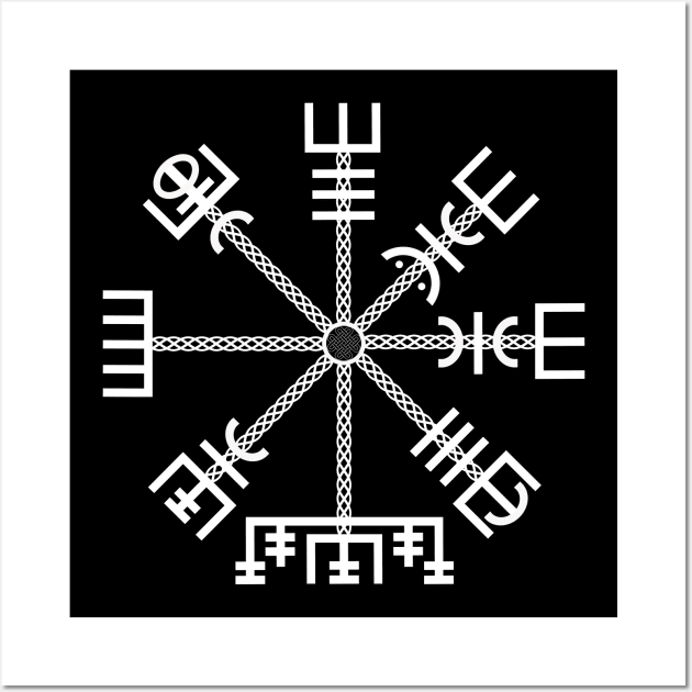 Vegvisir Icelandic Magical Stave Wall Art by Wareham Spirals